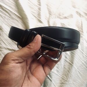 Ralph Lauren Black Full-Grain Leather Dress Belt Sz. M (32” Waist)